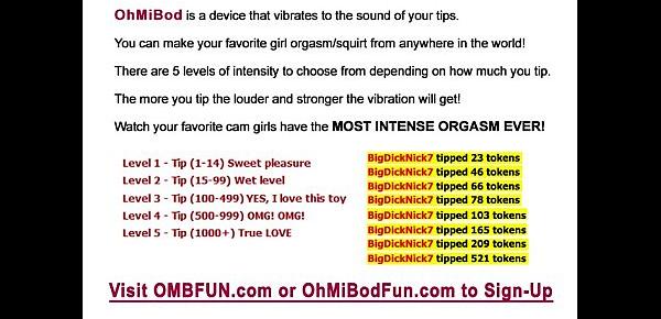  OMBFUN.com Very Horny Blonde Has Both Holes Filled Activate VIBE On Demand Today